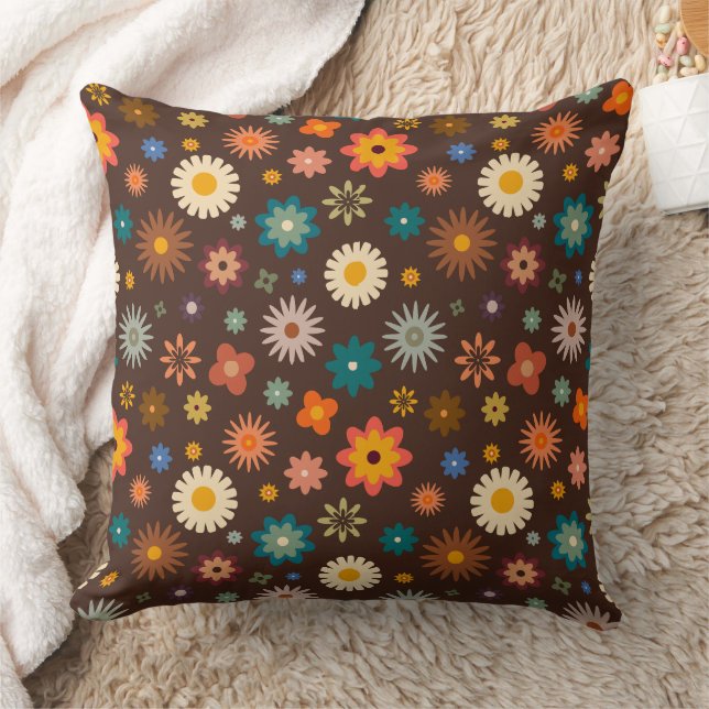 "Blüten in Vogue: Stilvolle Blume Pillow Kissen (Decke)