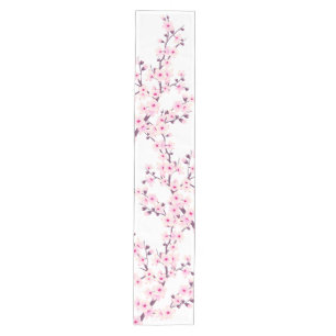 Blüten-Kirschblüten-Rosa-Weiß-Hochzeit Mittelgroßer Tischläufer