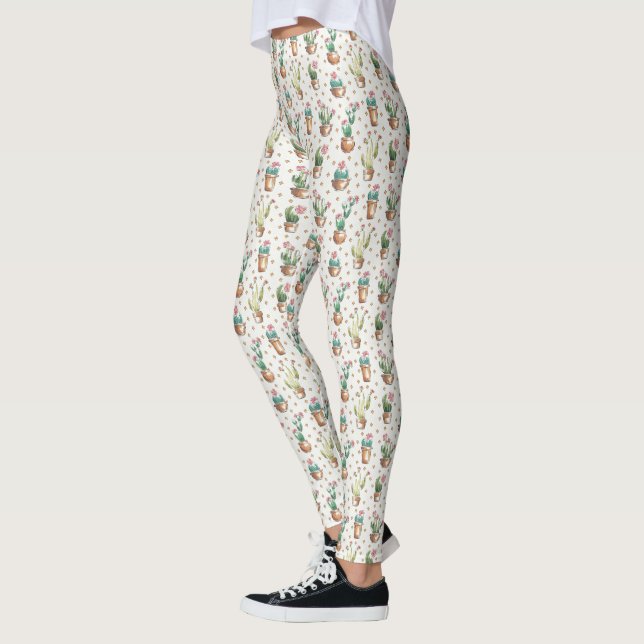Blüten-Muster des Wüsten-Blüten-Schritt-| Leggings (Links)