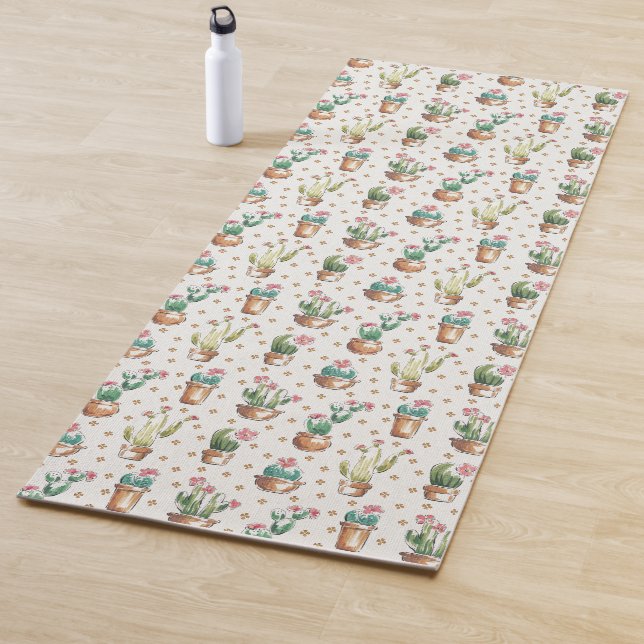Blüten-Muster des Wüsten-Blüten-Schritt-| Yogamatte (Beispiel)