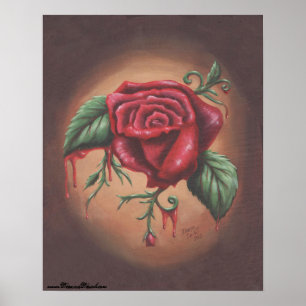 Bluten-Rosen-Plakat-Rosen-Kunst-Blumen-Plakat Poster