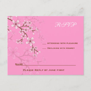 Blüten-Schläger Mitzvah UAWG Gabriella rosa RSVP Karte