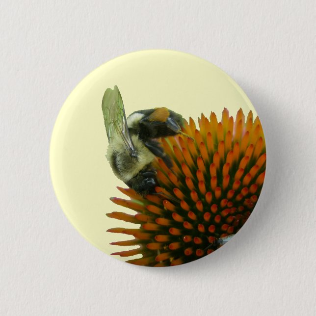 Blüten- und Östlich-Tischlerbienenartikel Button (Vorderseite)