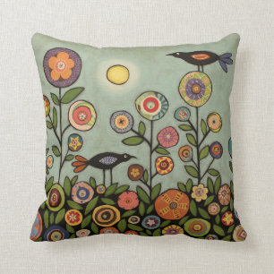 Blüten und Vogelknochen-Kissen in 3 Größen Kissen