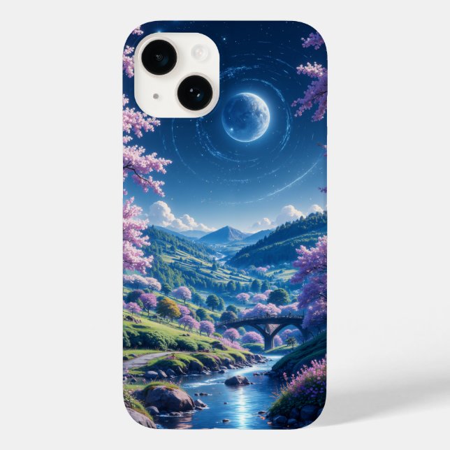 Blüten unter einem Sternenhimmel Case-Mate iPhone 14 Hülle (Rückseite)
