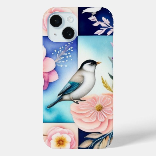 Blüten & Vögel  Case-Mate iPhone Hülle (Rückseite)