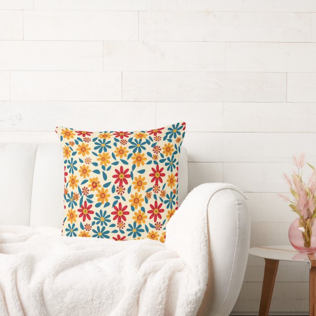 Blüten von Joy 20x20 Throw Kissen (Liege)