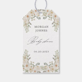 Blütenbaby in Elfenbeinblütendusche Geschenkanhänger