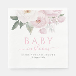 Blütenbaby in rosa Blütendusche Serviette