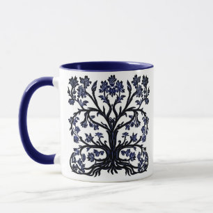 Blütenbaum #2 Cobalt Blue und White Tasse