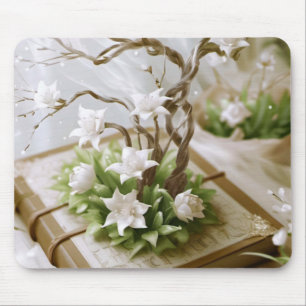 Blütenbaum aus einem Buch Mousepad