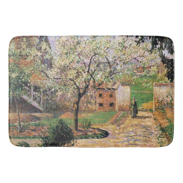 Blütenbaum, Eragny Camille Pissarro Badematte (Vorderseite)