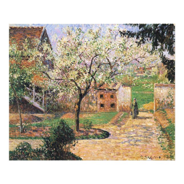 Blütenbaum, Eragny Camille Pissarro Fotodruck (Vorne)