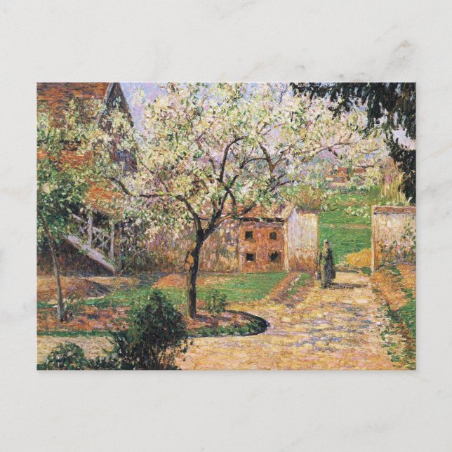 Blütenbaum, Eragny Camille Pissarro Postkarte (Vorderseite)
