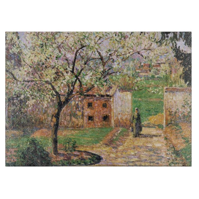 Blütenbaum, Eragny Camille Pissarro Schneidebrett (Vorderseite)