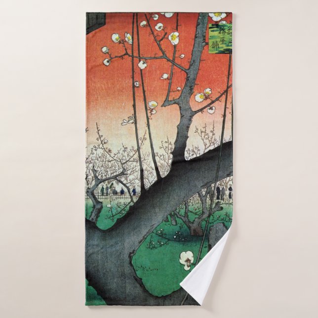Blütenbaum, Hiroshige Badehandtuch (Badehandtuch)