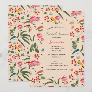 Blütenbienen-Brautparty Einladung