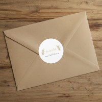 Blütenblätter mit Goldeffekt Save the Date Umschla