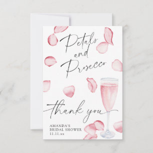 Blütenblätter und Prosecco - Danke Brautparty