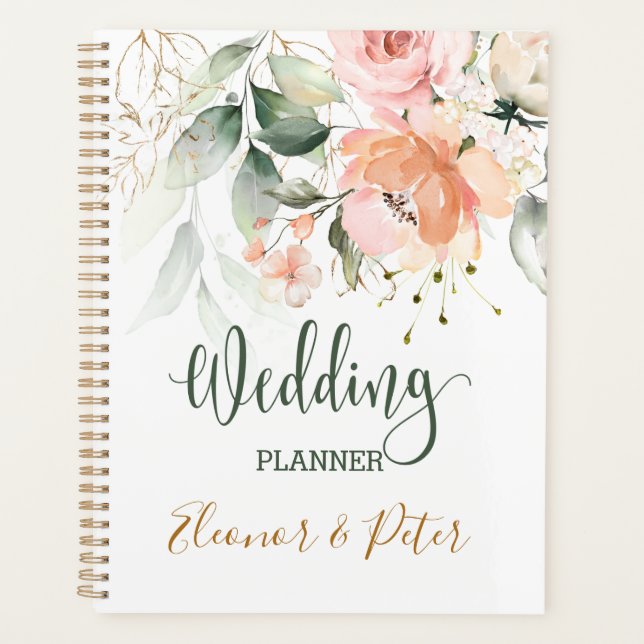 Blütenblättriger Hochzeitsplaner Planer (Vorderseite)