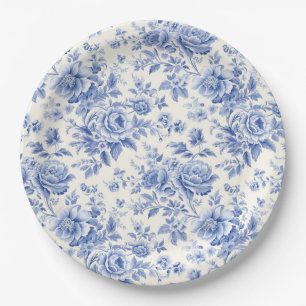 Blütenblau Pappteller