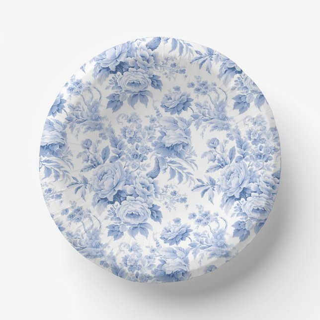 Blütenblau Pappteller (Vorderseite)