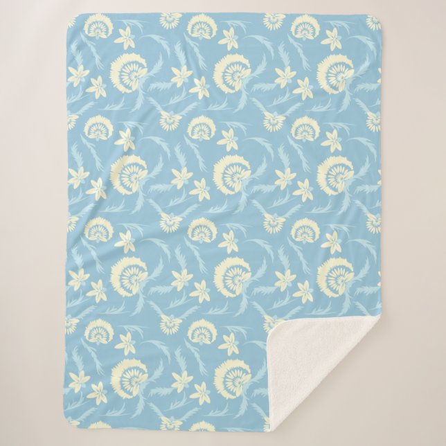 Blütenblau Sherpadecke (Vorderseite)