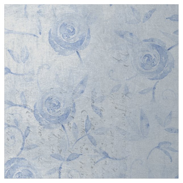 Blütenblaue Rose Silver Shimmer Chimmer Stoff (Nahaufnahme)