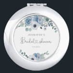 Blütenblauer Brautmagazin Taschenspiegel<br><div class="desc">Blütenblauer Bräunungsgeschenk Compact Mirror Matching Gegenstände erhältlich.</div>