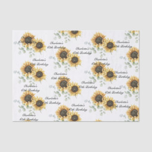 Blütenblume Eukalyptus 60. Geburtstag Custom Seidenpapier