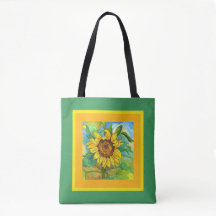 Blütenblume, Jumbo-Sonnenblume auf gelb/grün
