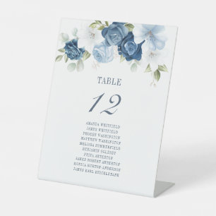 Blütenblume Tischnummer 12 Sitzplätze Sockelschild