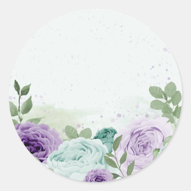 Blütenblumen botanisch runder aufkleber (Vorderseite)