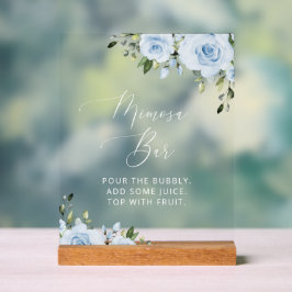 Blütenblumen, Grünpflanzen, Boho, Mimosa Bar Acrylschild