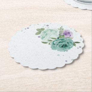 Blütenblumen Grünpflanzen botanische Papierküste Untersetzer