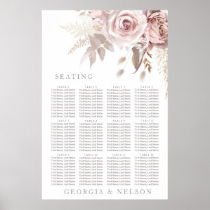 Blütenblüte Hochzeit große Seekarte Poster