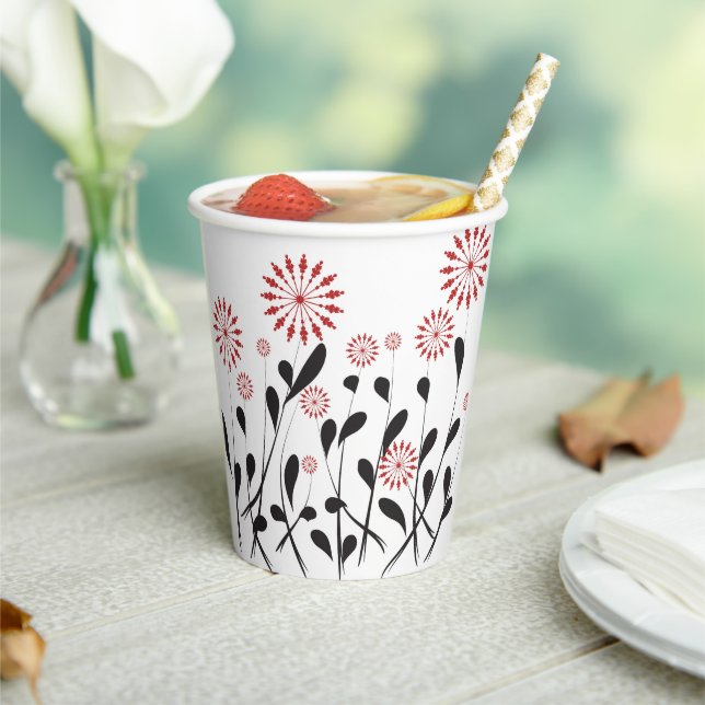 Blütenblüte niedliche Mode Pappbecher (In Situ)