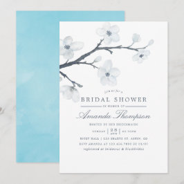 Blütenblüte Weißkirsche Einladung Brautdusche