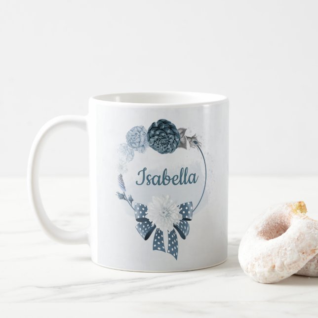 Blütenblüten botanisch kaffeetasse (Mit Donut)