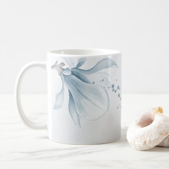 Blütenblüten botanisch kaffeetasse (Mit Donut)