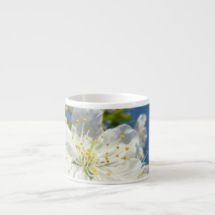 Blütenblüten Espresso Tasse Blauer Himmel