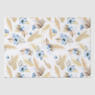 Blütenblüten und Pampasgras Exotic Seidenpapier