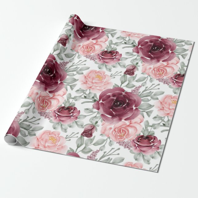 Blütenblütenblüte Geschenkpapier (Ungerollt)