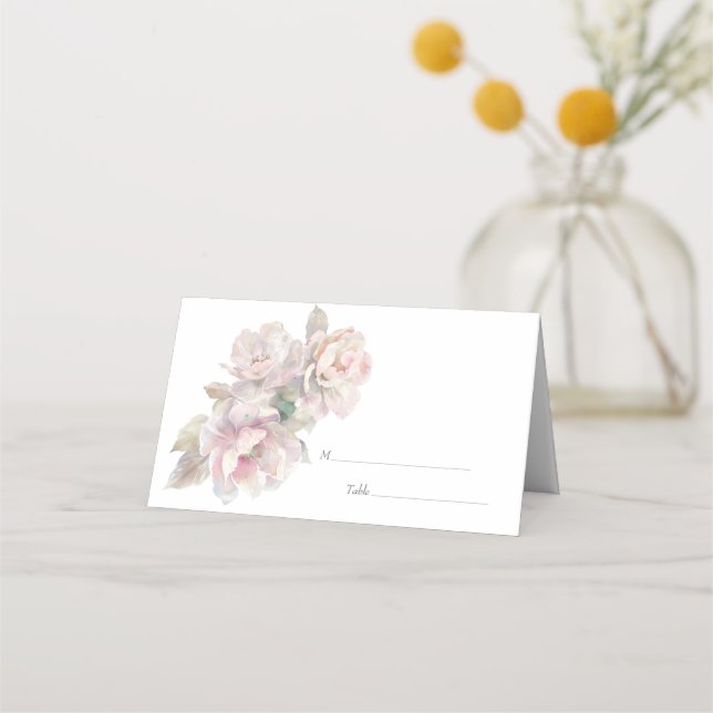 Blütenblütenhochzeit Platzkarte (Vorderseite)