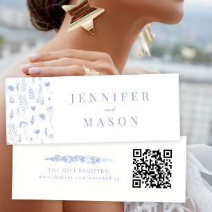 Blütenblütenhochzeit QR Registrierungskarte