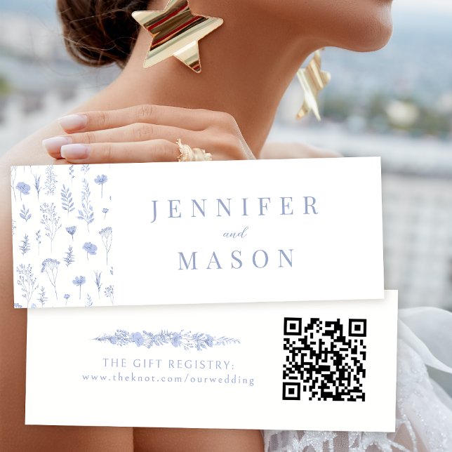 Blütenblütenhochzeit QR Registrierungskarte (Von Creator hochgeladen)