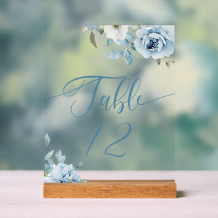 Blütenblütenhochzeit Tischnummer Acrylschild