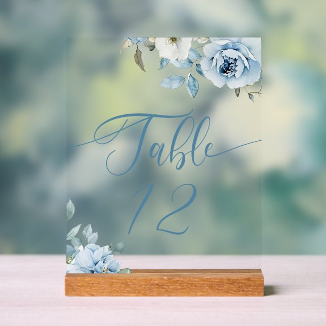 Blütenblütenhochzeit Tischnummer Acrylschild (Neutral)