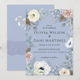 Blütenblütennatur Hochzeit Einladung