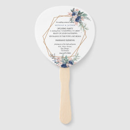 Blütenblütenrosa, geometrische Hochzeit Fächer